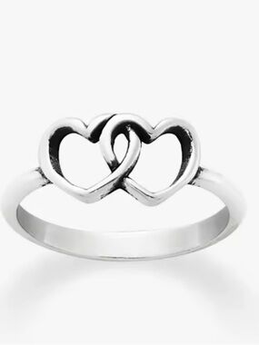 James Avery Linked Hearts Ring Minimalist Retired Gift